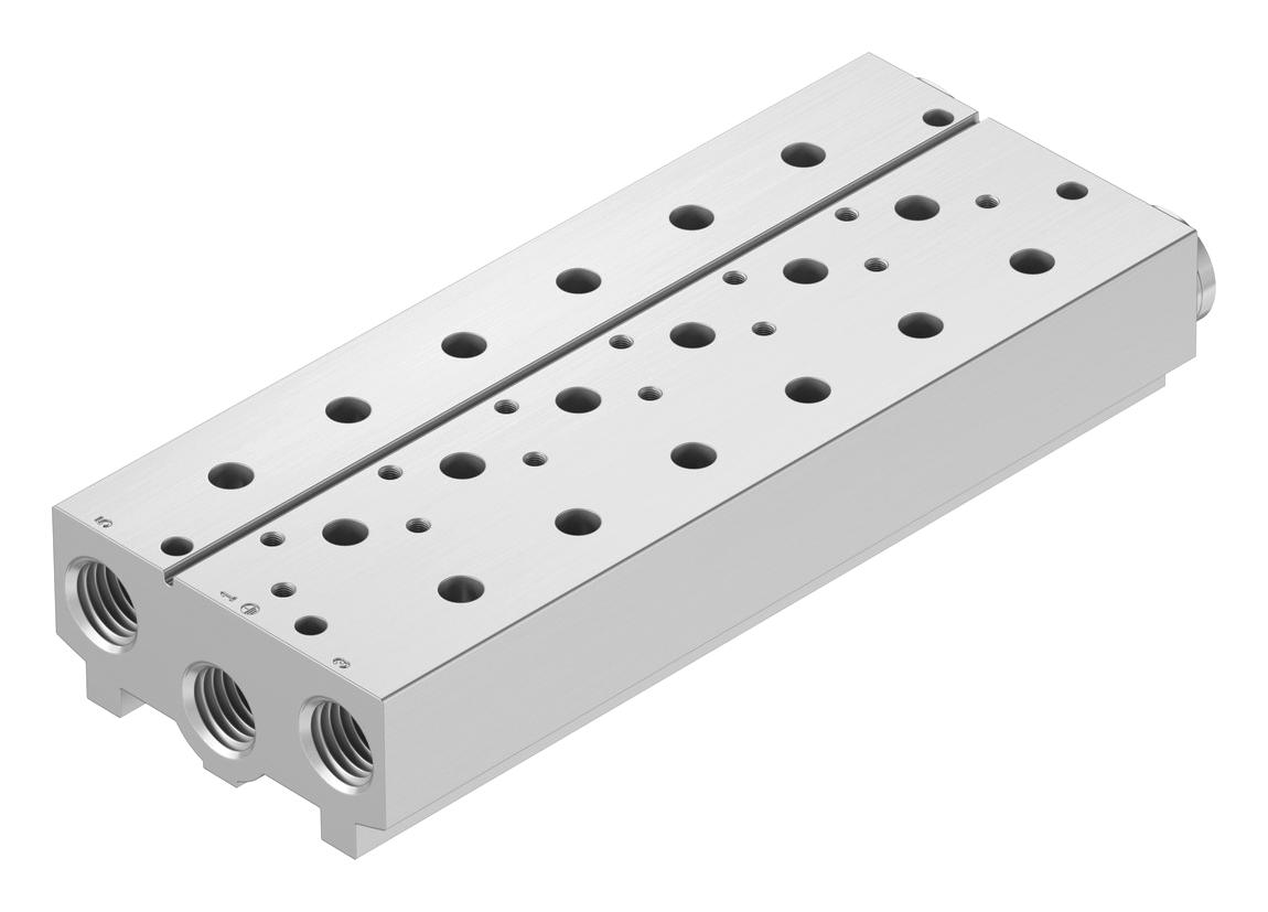 VABM-B10-30S-G12-6 - Festo - COMPACT MANIFOLD BLOCK, 6 OUTLET, G1/2 ...