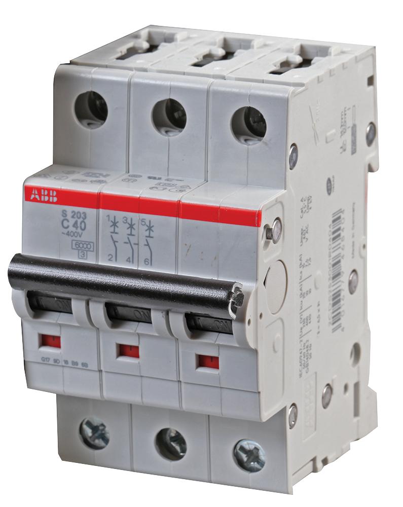 S203-C40 - Abb - CIRCUIT BREAKER, THERMAL MAG, 3 POLE