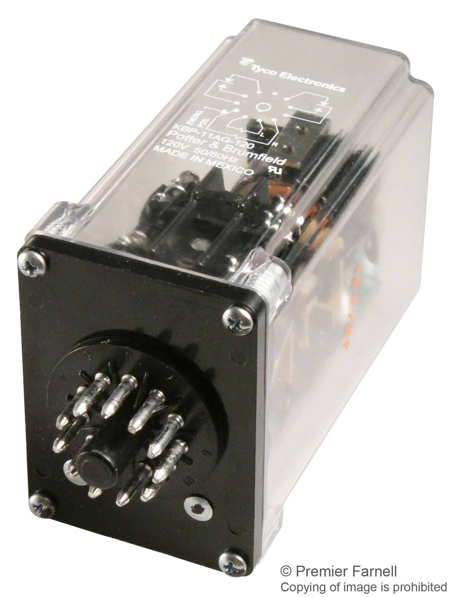 TE Connectivity - KRPA-11AG-24 - Power Relays, Panel Plug-in, 10A, DPDT TE Connectivity - KRPA-11AG-24 - Power Relays, Panel Plug-in, 10A, DPDT