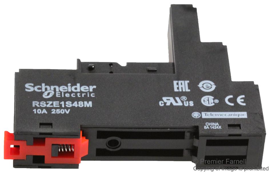 Support Relais Schneider Electric RZE1S48M - 8 Broches, 250V 10A, Neuf