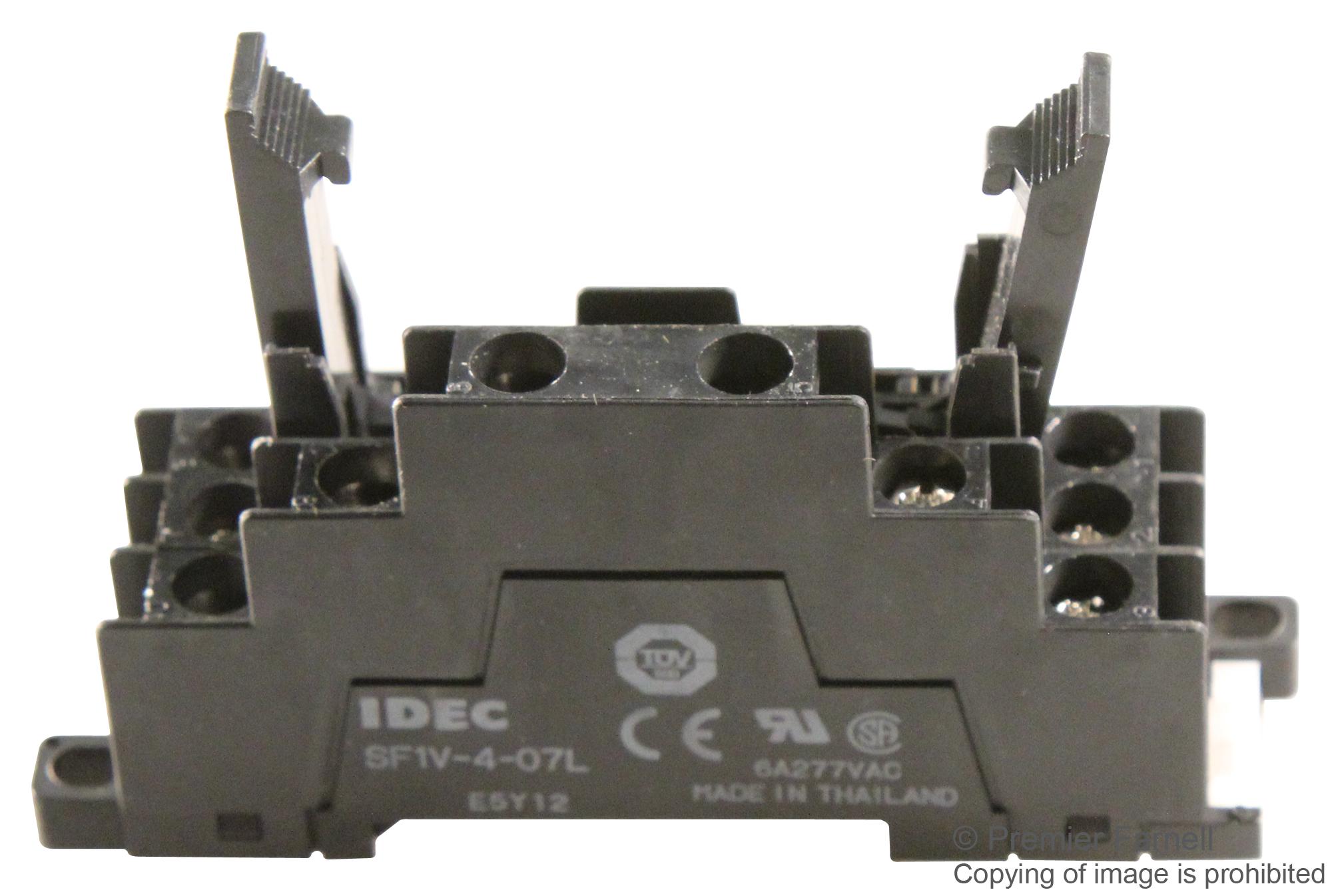 SF1V407L Idec Base para Relevador, Carril DIN, Tornillo