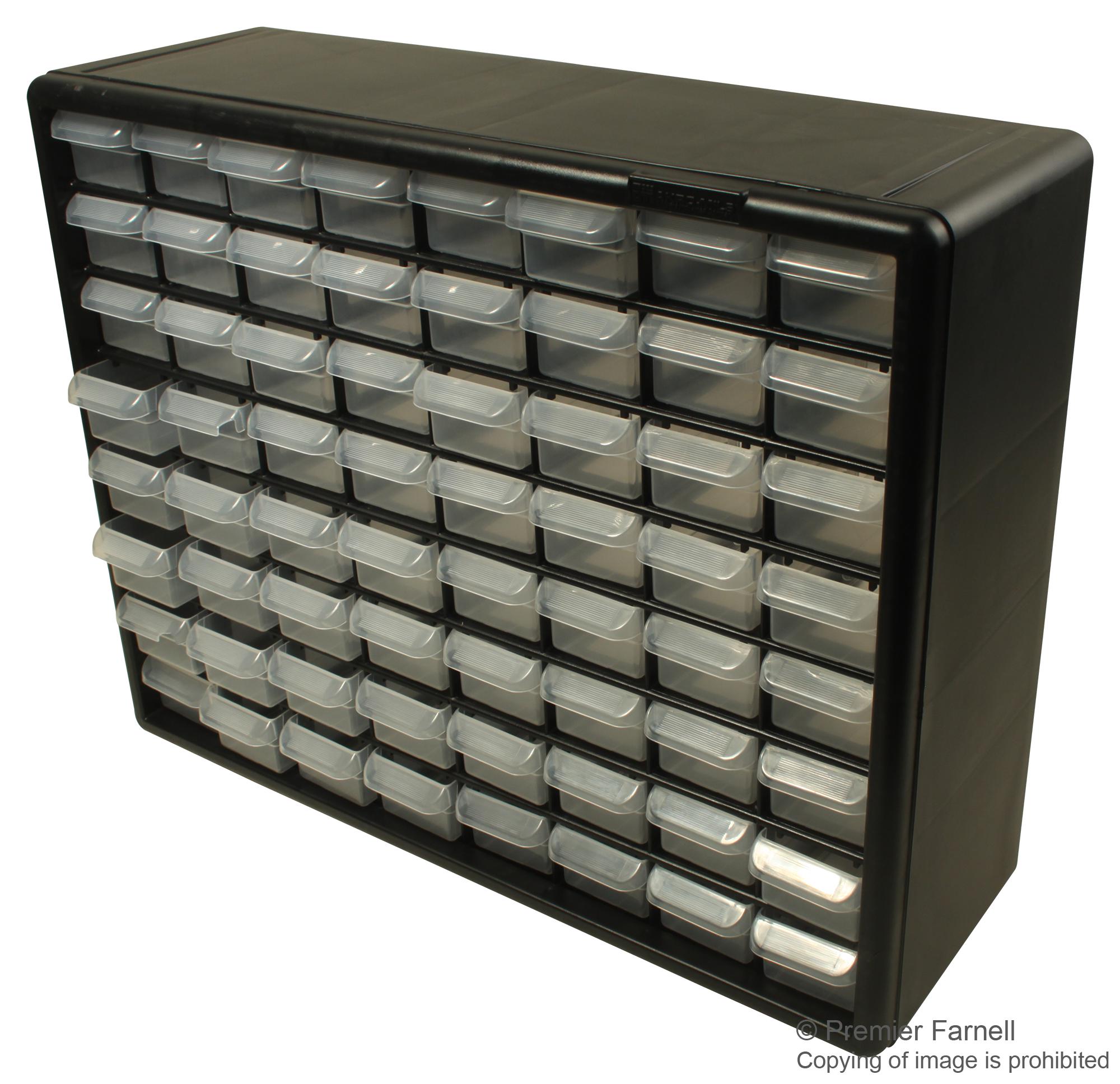 10164 - Akro-mils - Gabinete Organizador, Apilable, 64 Cajones