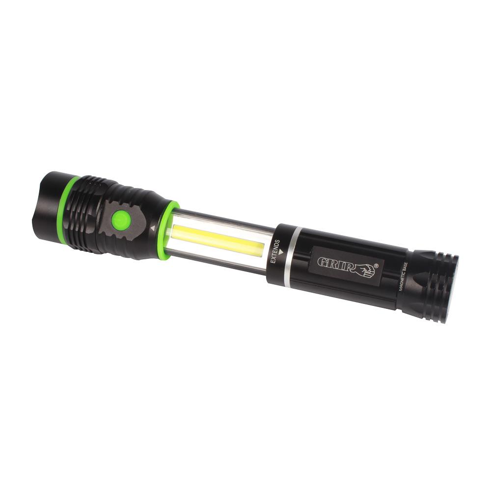 37175 Grip On Tools 2in1 Slide Flashlight