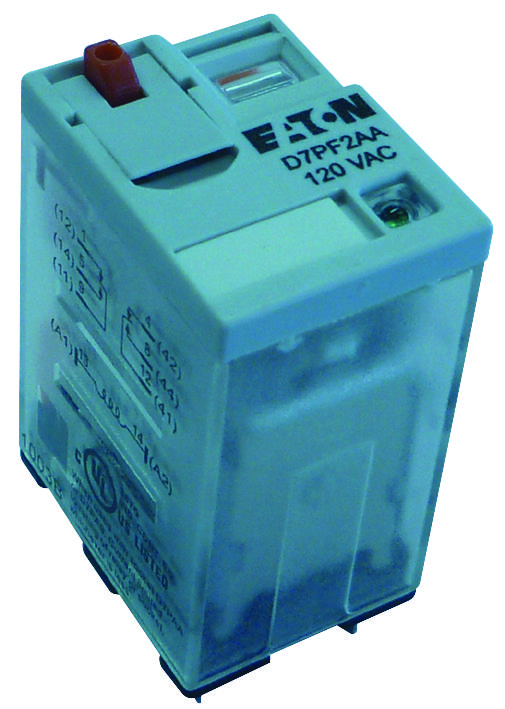Eaton Cutler-Hammer D7PR2B Ser. A2 General Purpose Relay, 240V AC, 50/60Hz w/ D7PA2 Relay Socket