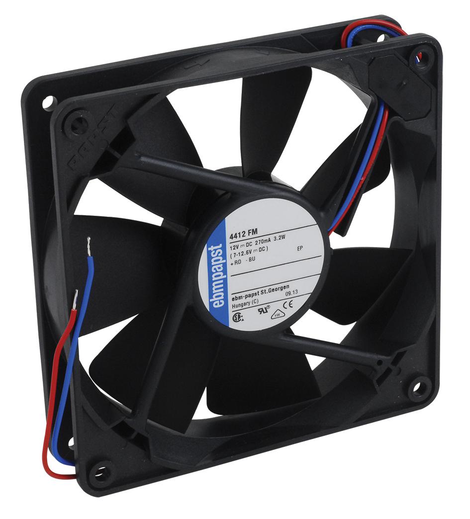 4412FM Ebmpapst DC Axial Fan, 12 V, Square