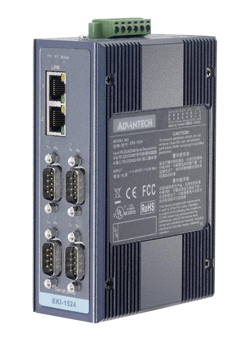 EKI1524CICE Advantech Terminal Server, 2 Ports, 4 Serial