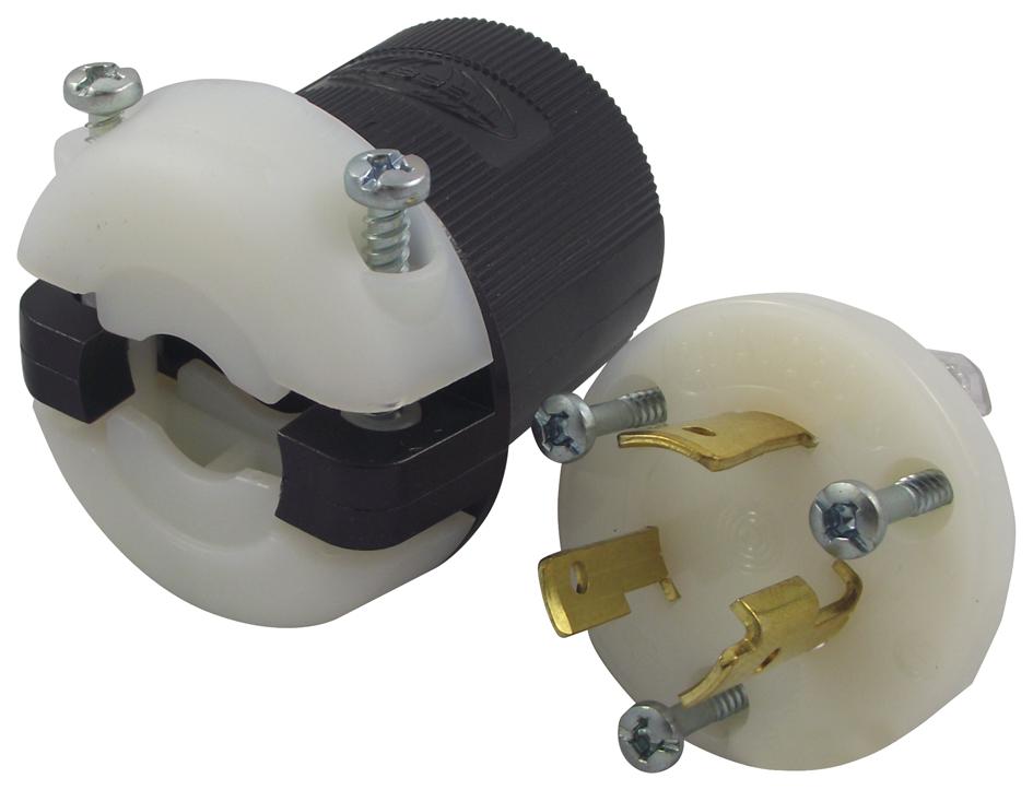 Spina Hubbell Twist-Lock NEMA L6-20P 20A 250V &ndash; Presa Industriale Girevole 2 Poli 3 Fili Nuova