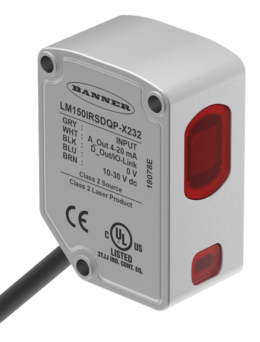 LM150IRSDQPX232 Banner Engineering Sensor Láser, 50 a 150 mm