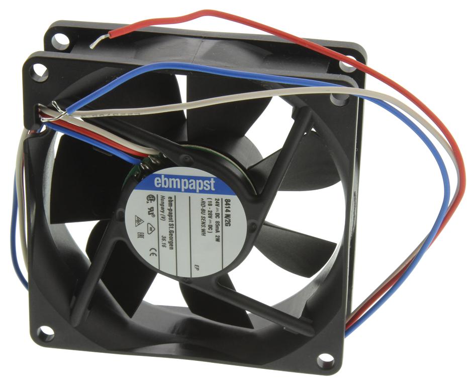 8414N/2G - Ebm-papst - DC Axial Fan, 24 V, Square