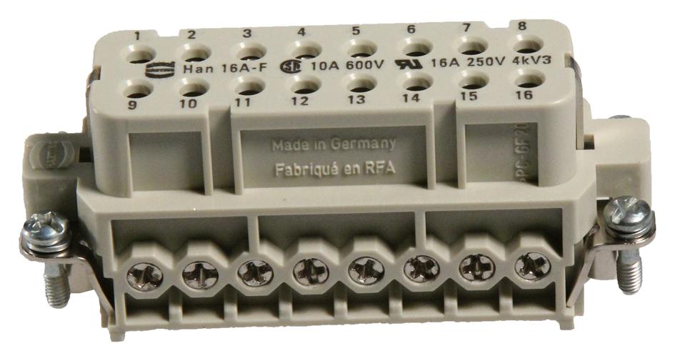 09200162812 - Harting - Heavy Duty Connector, 16 + Señal PE, UL508