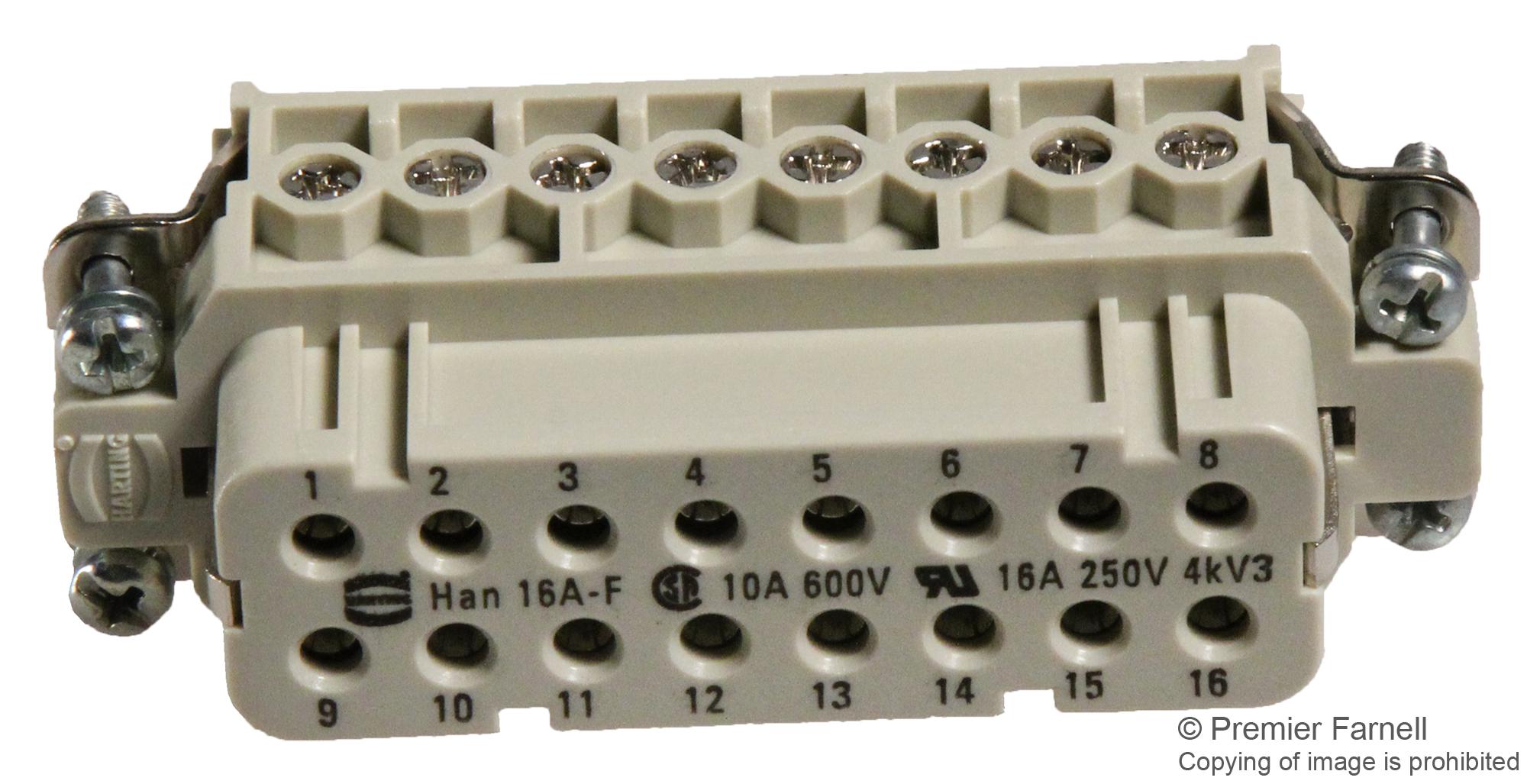 09200162812 - Harting - Heavy Duty Connector, 16 + Señal PE, UL508