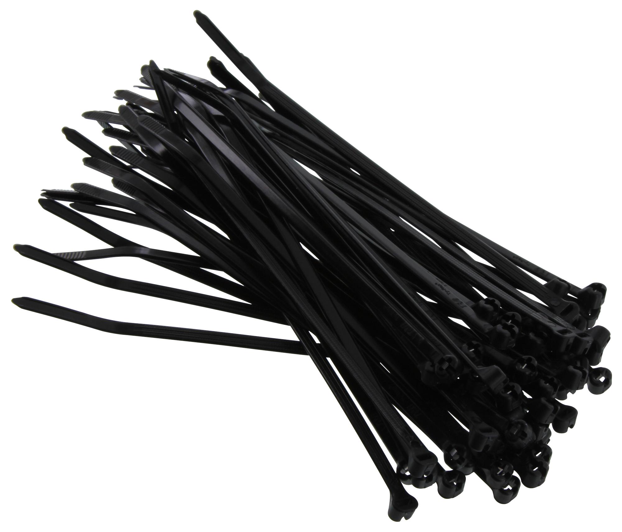 Fascette Elettricista Fascette Per Cavi Nere E Bianche Resistenti Ai Raggi UV &ndash; Pack Da 100 Pezzi, Lunghezza 4 Pollici, Carico Di Rottura 8 Kg