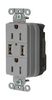 HUBBELL WIRING DEVICES SNAP15USBGY