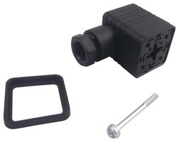 HIRSCHMANN GDM 2009.BLACK RECTANGULAR, RECEPTACLE, 2+E WAY, SCREW