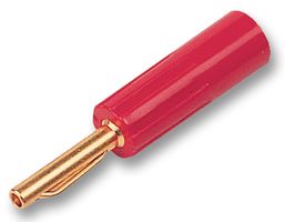 DELTRON COMPONENTS 580-0500 PLUG, 4MM, GOLD, SPEAKER, RED