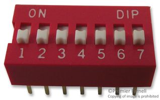 MULTICOMP PRO MCNDS-07V DIP/SIP SW 7CIRCUITS SLIDE THROUGH HOLE