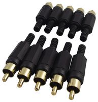 MULTICOMP PRO MP010854 RCA CONN, PLUG, 1POS, 9.2MM, BLACK ROHS COMPLIANT: YES