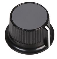 MULTICOMP CP-LB21-5-6D KNOB, 21MM, BLACK, CAP 6MM SHAFT