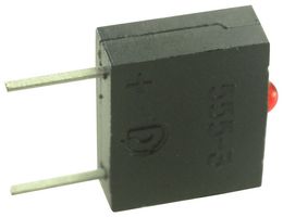 DIALIGHT 555-3008F Circuit Board Indicator, Red, 2mm, 24 V, 3 mA, 1, 900 cd RoHS Compliant: Yes