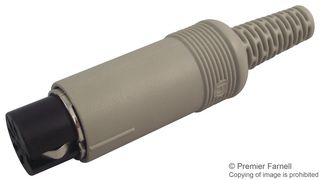 HIRSCHMANN 930149517 DIN Audio / Video Connector, Socket, 3, Cable Mount, Plastic Body, Tin Plated Contacts RoHS Compliant: Yes