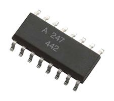BROADCOM ACPL-247-500E OPTOCOUPLER, TRANSISTOR, 3KV, SOIC-16