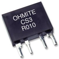 OHMITE CS3FR001E RES, R001, 1%, 3W, DETEC CORR, SIP