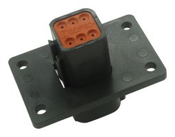 DEUTSCH - TE CONNECTIVITY DT04-6P-CL06 RECEPT, FLANGE, THIN WALL, 6WAY, PIN