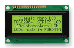 FORDATA FC2004C00-FHYYBW-51SK DISPLAY ALFANUMÃRICA 20X4 AMARILLO/VERDE