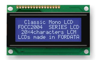 FORDATA FC2004C03-NSWBBW-91SE DISPLAY, ALPHANUMERIC, 20X4, WHITE