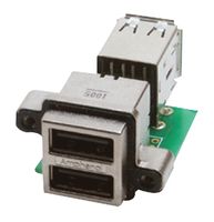AMPHENOL COMMUNICATIONS SOLUTIONS MUSBC31130 USB APILADO, 2.0 TIPO A, 2 PUERTOS, ANG