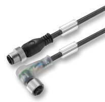 WEIDMULLER 1925410500 LEAD, M12 PLUG - R/A SKT, 2 LED, 5M
