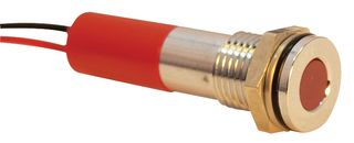 APEM Q8F3CXXR24E PANEL MOUNT INDICATOR, LED, 8MM, RED, 24