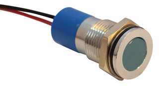 APEM Q14F3CXXB12E INDIC FLUSH CHROME BLUE 12VDC,IP67