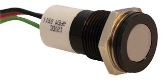 APEM Q14F3BZZRYG24E INDIC FLUSH BLACK TRI COL 24VDC,IP67