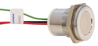 APEM Q22F7CZZRYG24E INDIC FLSH CHRME TRI COL 24VDC,IP67