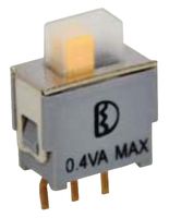 MULTICOMP PRO MC5SES1S105M2RES Slide Switch, SPST, Through Hole, 400 mA, 48 V RoHS Compliant: Yes