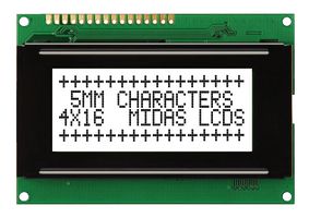 MIDAS DISPLAYS MC41605A6WK-FPTLW-V2 PANTALLA, ALFANUMÃRICA, 16X4, BLANCO