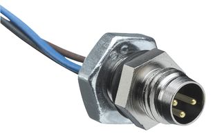 MOLEX 120070-0167 PLUG, 4P, M12, M20 PANEL MNT, 0.3M