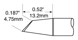 METCAL STV-DRH440A Soldering Iron Tip, Drag Hoof, 4.75 mm RoHS Compliant: Yes