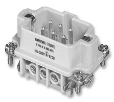 AMPHENOL SINE/TUCHEL C146 10A006 102 1 INSERT, MALE, SCREW, 500V, 6+PE