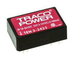 TRACO POWER TEN 3-2421 Isolated Board Mount DC/DC Converter, DI
