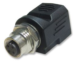 AMPHENOL LTW RJS-12D04FF-LS8001 ADAPTOR, M12 SKT TO RJ45, VERTICAL