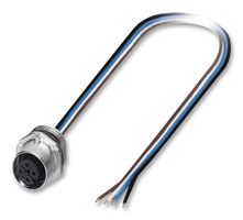 PHOENIX CONTACT 1523434 CABLE ASSY, M12 RCPT TO WIRE, 4P, 0,5 M