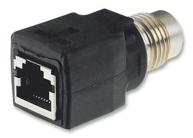 HARTING 21 03 381 2401 ADAPTOR, M12 SKT/RJ45, STR, HARAX, 4P