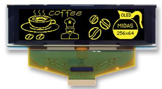 MIDAS DISPLAYS MCOT256064BA-YM OLED DE GRÃFICOS, 256X64
