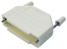 MULTICOMP PRO MC-DPPK9-WHITE-K D Sub Backshell, Vertical, DPPK Series, DE, 180 , Nylon (Polyamide) Body RoHS Compliant: Yes