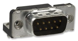 AMPHENOL COMMUNICATIONS SOLUTIONS D09P33E4GX00LF PLUG, D SUB, THT, RIGHT ANGLE, 9WAY