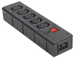 BULGIN LIMITED PXD301/050/01/1 POWER OUTLET STRIP, 5OUTLET, 10A, 250VAC