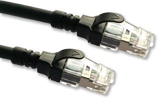 VIDEK 2996AS-0.5BK PATCH LEAD, CAT6A, BLACK, 0.5M