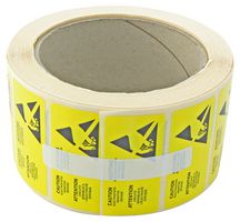 MULTICOMP PRO 055-0082 LABEL, ESD CAUTION, 25MM X 50MM, YELLOW